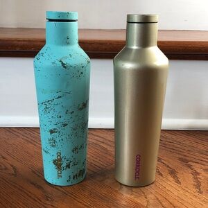 TWO CORKCIRCLE 16oz Canteen! BALI BLUE & GLAMPAGNE!